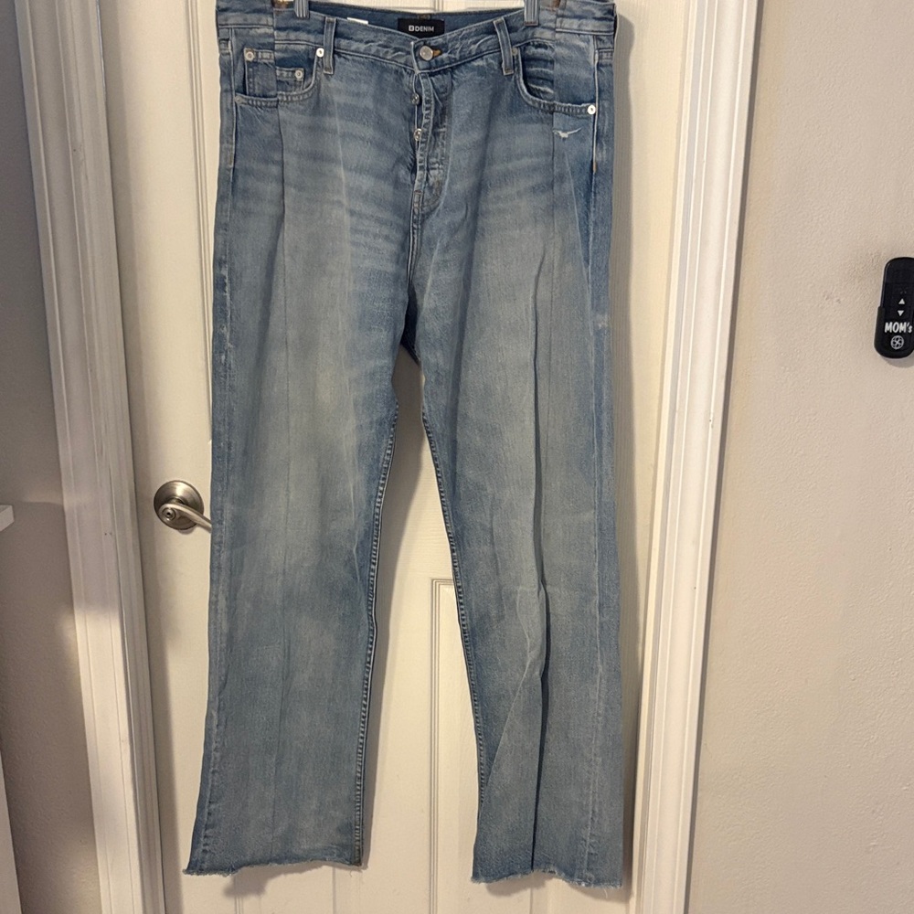 EB Denim Sky Blue Wide Leg Jeans